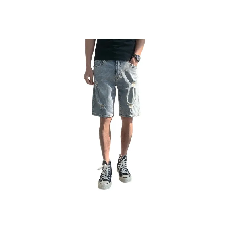 FRQ Denim Shorts Unisex Light Blue-0