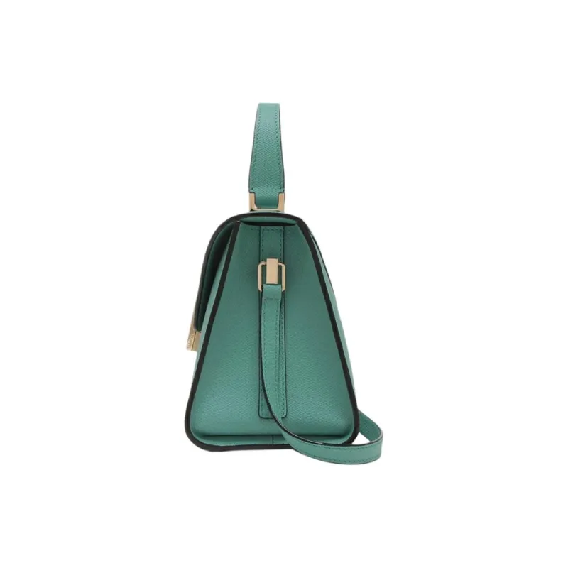 Valextra Iside Calfskin Shoulder Bag, Crossbody Bag, Handbag Mini Women's Lake Green-2