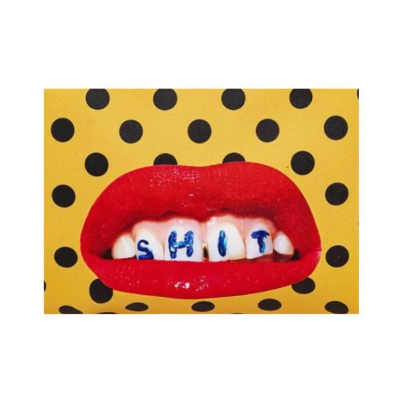 SELETTI Polyurethane Makeup Bag Unisex Yellow-3
