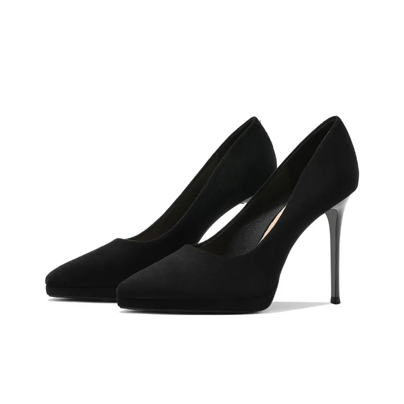 GOSO Slim Heel High Heels Women's Black-0