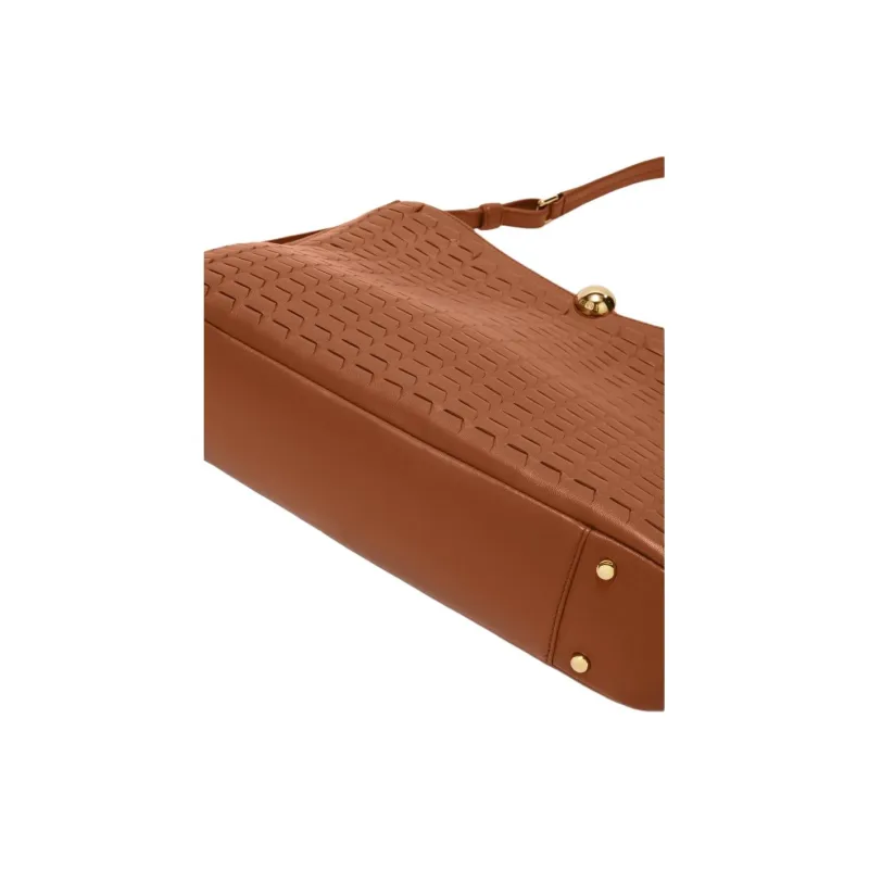 Furla Leather Shoulder Bag Tubas Women's Cognac Brandy-2