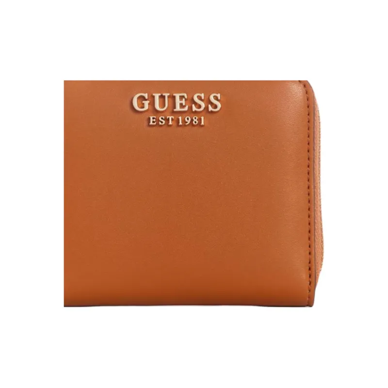 GUESS Smooth Artificial Leather Wallet Small Size Women's Connyk Brandy-3