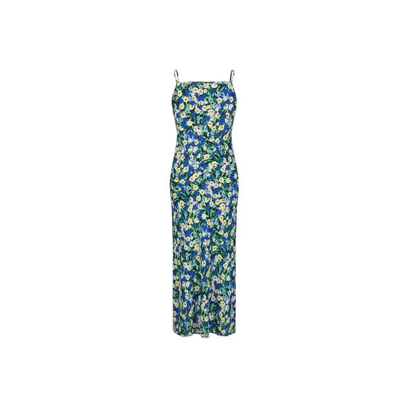 JZ. ANNAKRO Slip Dresses Women's Pattern Blue-1