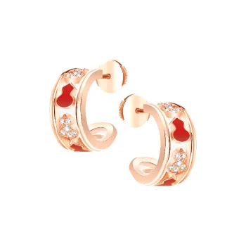 Qeelin 18K Rose Gold Earrings Women's Rose Gold