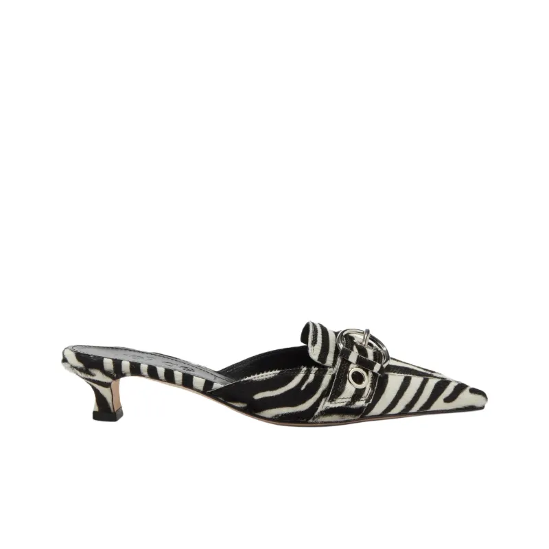 Aeyde 35mm Danielle Zebra print Pointed Mules Women's-1