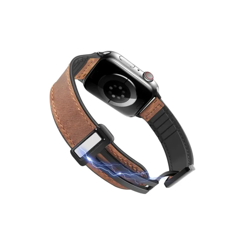 KVZUVUU IwatchS10/s9/8/7/6/Ultra Apple Compatibility Watch Band Leather Material-7