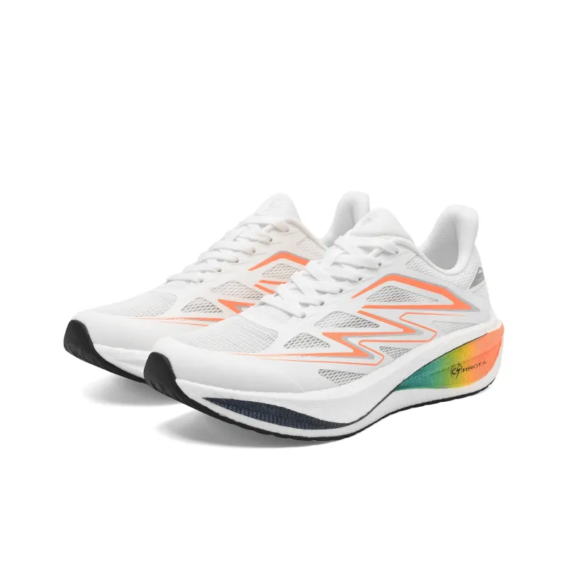 CHRROTA Low Top Running Shoes Unisex Orange Silver Flash-2