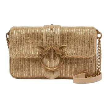 PINKO Raffia Shoulder Bag Regular Women's Brown