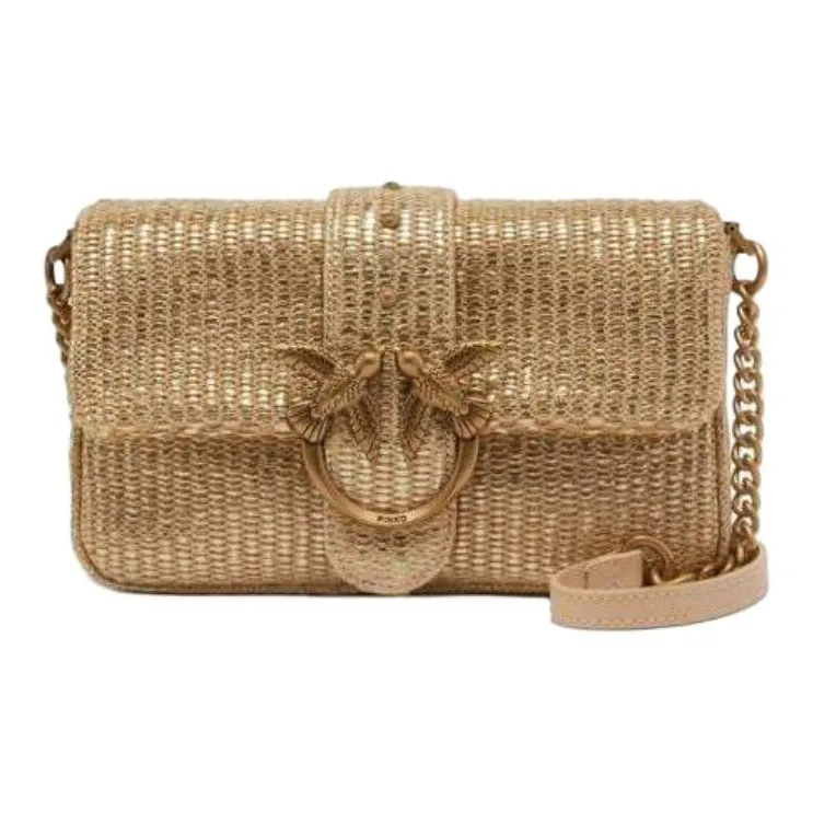 PINKO Raffia Shoulder Bag Regular Women's Brown-0