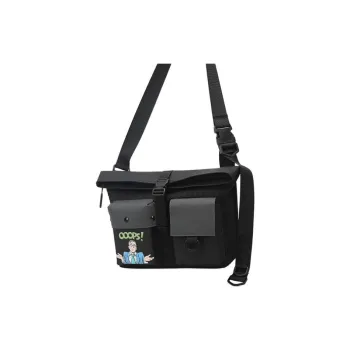 VIHUS Fabric, Polyurethane, Synthetic Leather Crossbody Bag, Shoulder Bag Men's Black