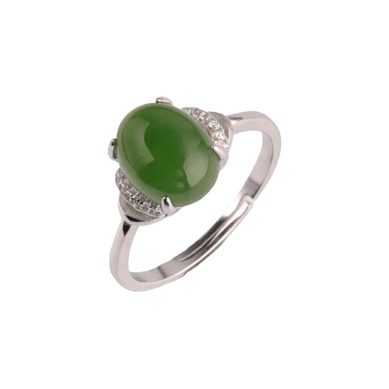CUIYUYAWEI Hetian Jade Rings Unisex-0