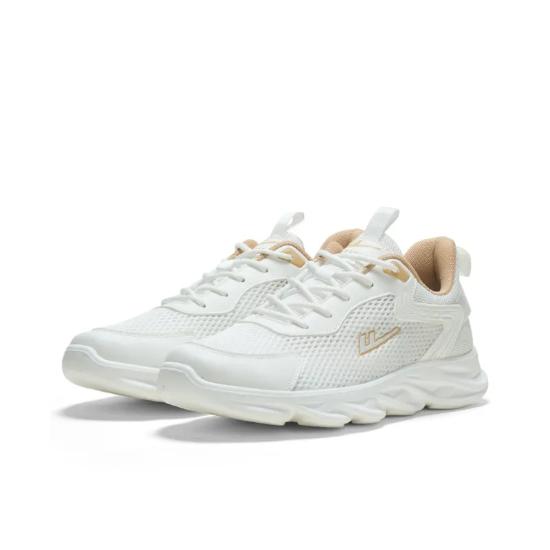Warrior Slip Resistant, Abrasion Resistant, Breathable Low Top Casual Running Shoes Men's White Khaki-1