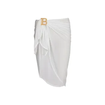 BALMAIN Wrap Skirt Women's Beige