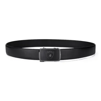 Automobili Lamborghini Cow Leather Belts Men's Width 3.5cm