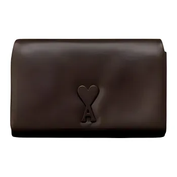 AMIPARIS Paris Ami De Coeur Logo Plaque Foldover Top Shoulder Bag