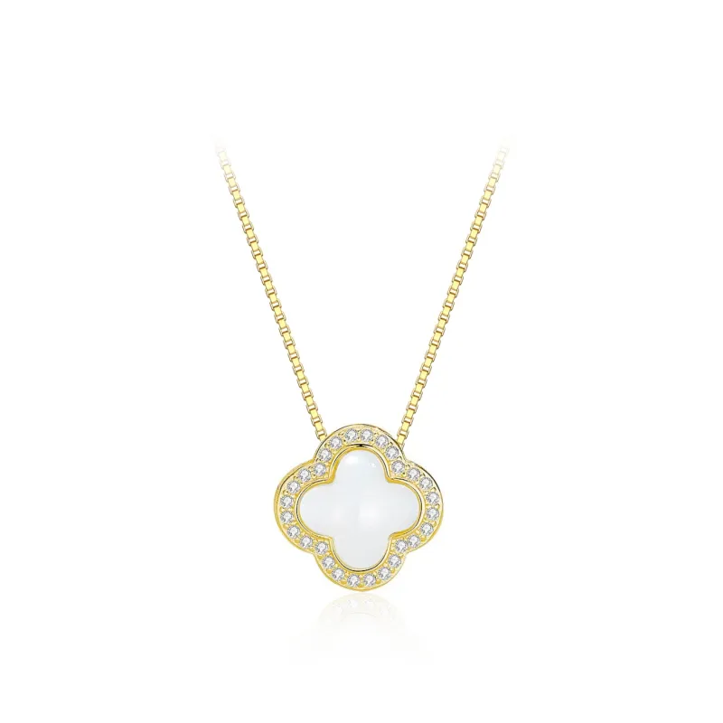 Love Link Chalcedony Jade Necklaces Women's-2