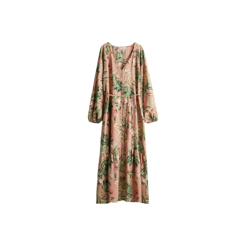H&M Long Sleeved Dresses Women's Dark Pink-0
