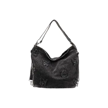 BUBM Denim Shoulder Bag Women's Dark Tea/Blue/Dark Blue