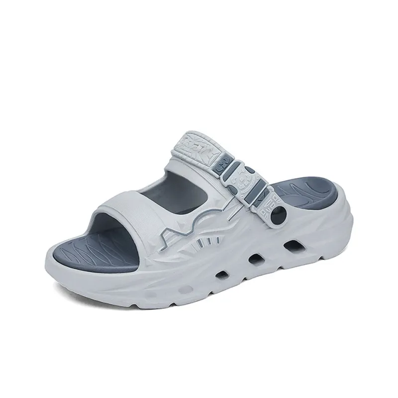 HACKBUTEER Beach Sandals Men Gray/Green/Beige/Brown/Black/Purple-1