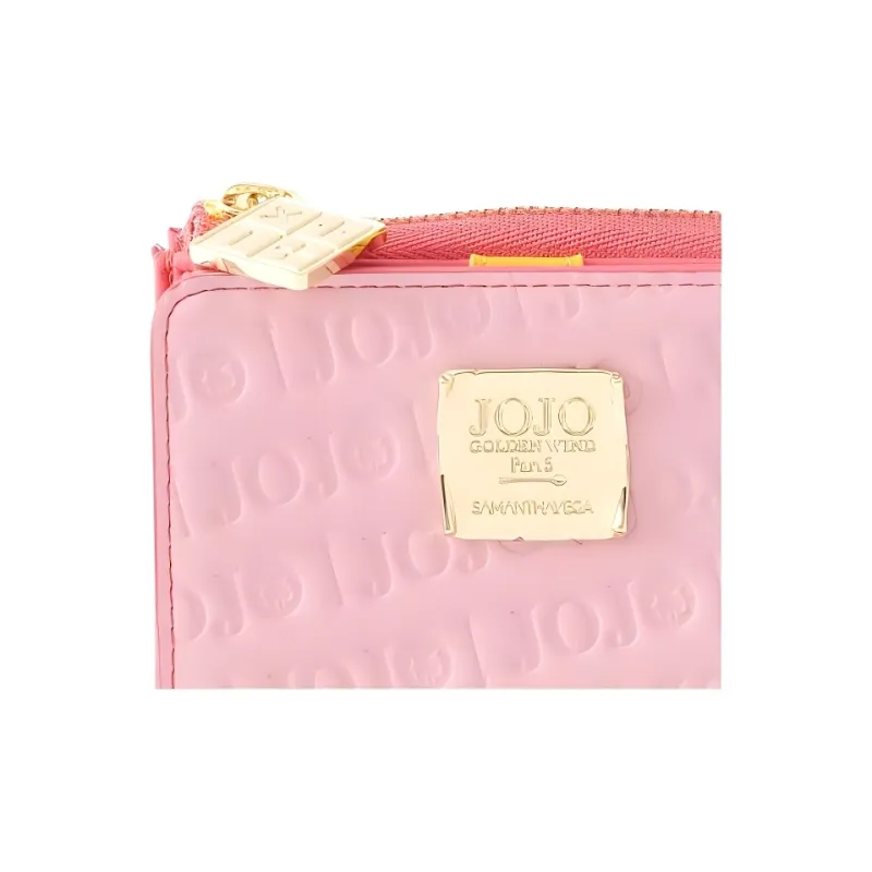 SAMANTHA THAVASA JoJo's Wonder Adventure, The Wind Of Gold, Collaboration Synthetic Leather Wallet Women's Pink-3