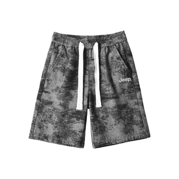 Jeep Casual Loose Fit Mid Rise Denim Shorts Unisex