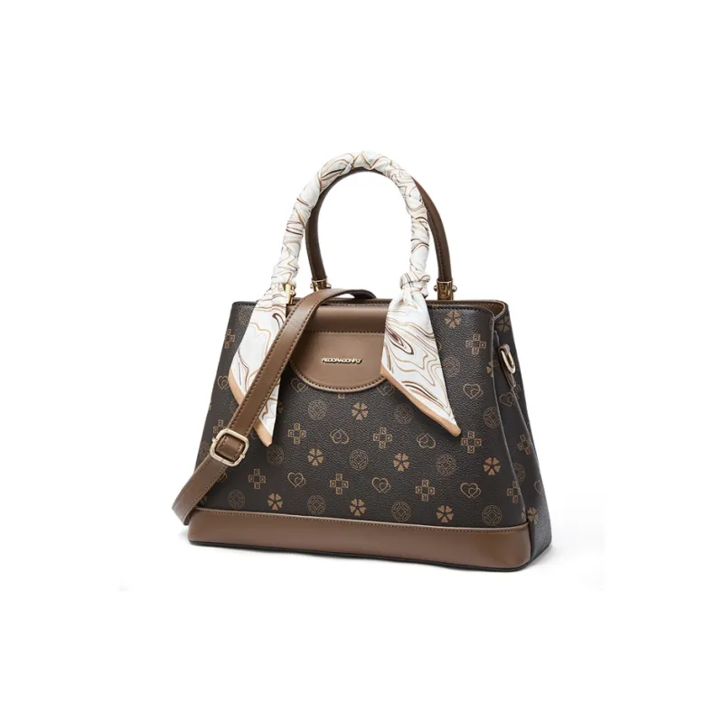 RED DRAGONFLY PVC One Shoulder Handbag Unisex Coffee-1