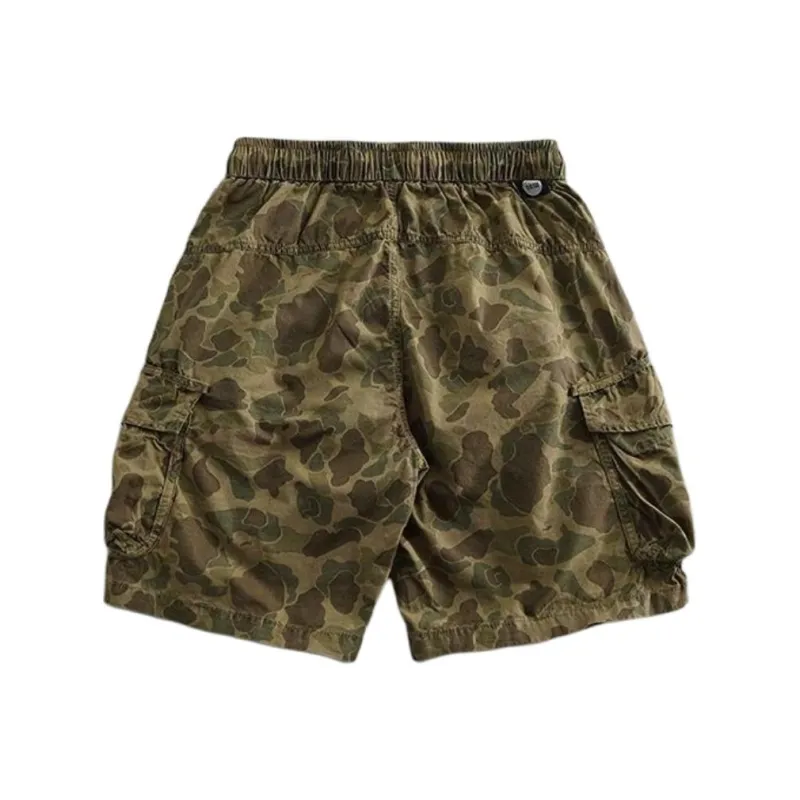 FCB ARCELONA Cargo Shorts Unisex Khaki Camouflage-1