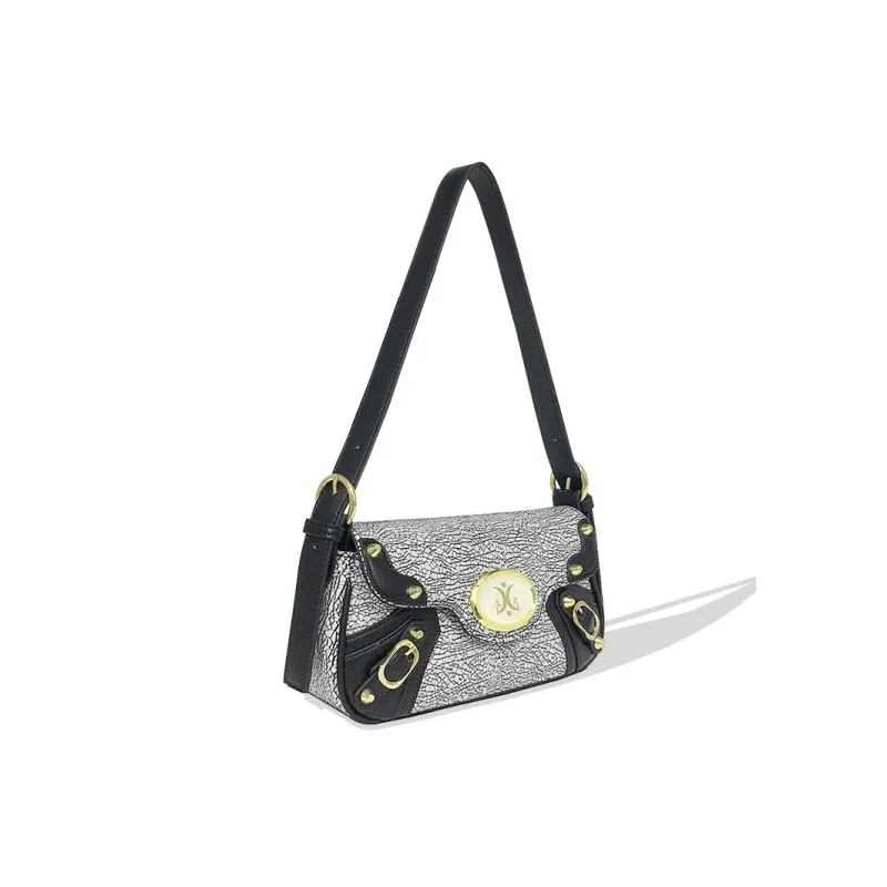 MACK JODAER Synthetic Leather Shoulder Bag Regular Women's Black-1