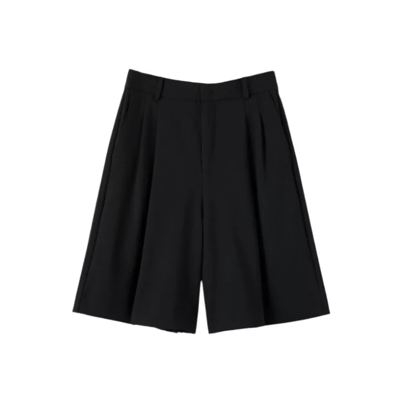 Late White Casual Shorts Women's Black-0
