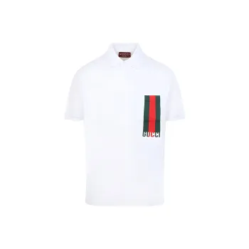 GUCCI SS25 Polo Shirt Men's White