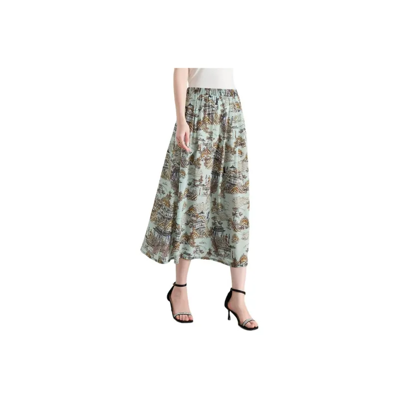 Yi Mengyuan Casual Long Skirt Women's-2