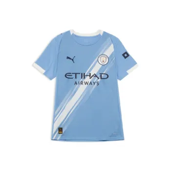 PUMA MCFCHome SS25 Soccer Jersey Men's Light Blue