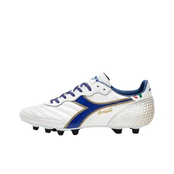 Diadora FG Firm Ground Cushioning, Wear Resistant Soccer Shoes Men's White