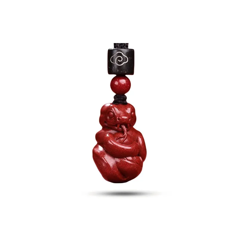 Dora Skewers Cinnabar Jade Pendants Unisex-14