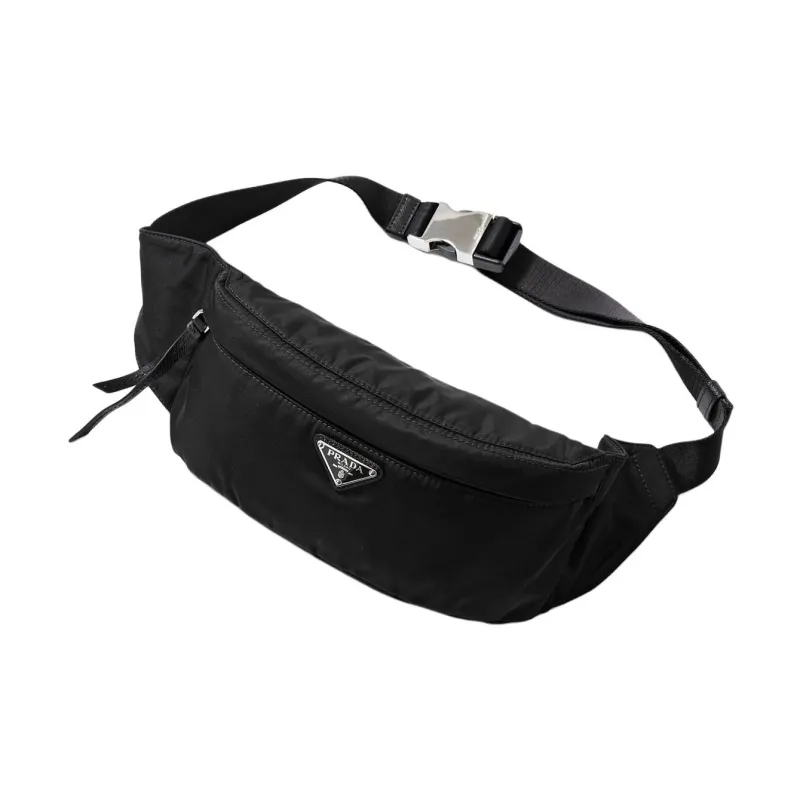 PRADA Re Nylon Recycled Nylon Sling Bag Unisex Black-0