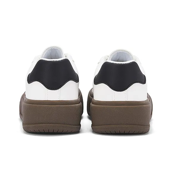 DAPHNE Low Top Skateboard Shoes Women's White Gray-6