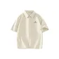 [Ice Silk Sun Protection Shirt]Apricot (Geometric Red Beans Chest Logo)
