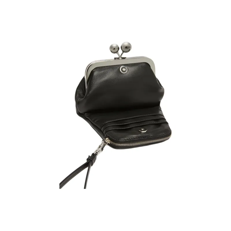 WEEKEND MaxMara Pasticcino Nappa Leather Wallet Women's Black-2