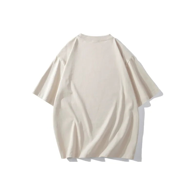 TONYKRZ T Shirts Unisex Light Beige Apricot-1