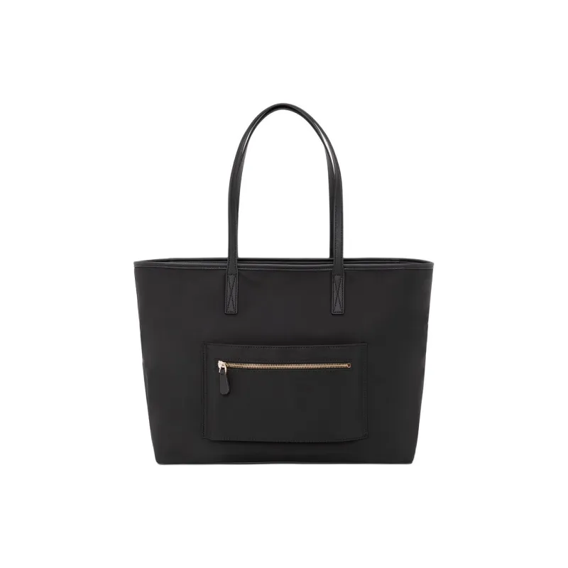 GUESS Fabric+Artificial Leather Tote Bag, Shopping Bag, Shoulder Bag Medium Size Women's Black-3