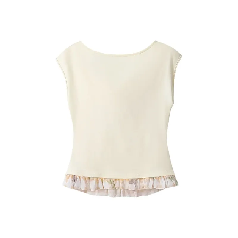 DOKZB T Shirts Women's Apricot-1