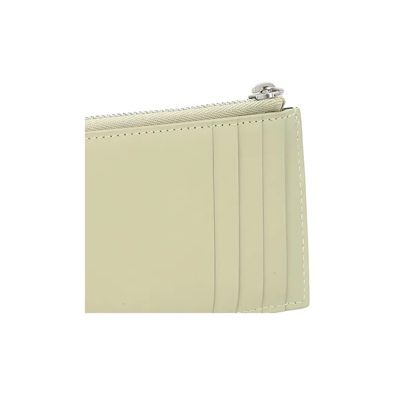 JIL SANDER Leather Coin Purse Men's Light Green-4