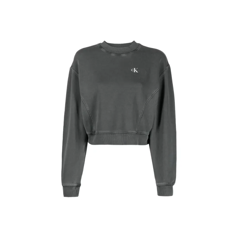 Calvin Klein Logo print Washed Sweatshirt-0
