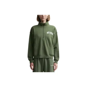 SPORTY & RICH SS25 Wellness Sweatshirt Women's Moss Green/White