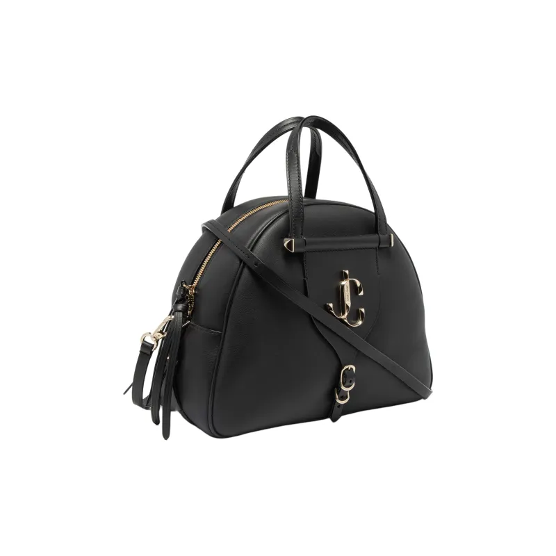 Jimmy Choo Leather Handbag Medium Size Unisex Black-1