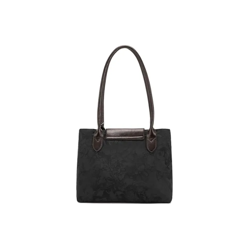 ST&SAT Fabric Shoulder Bag Women's Classical Black-2