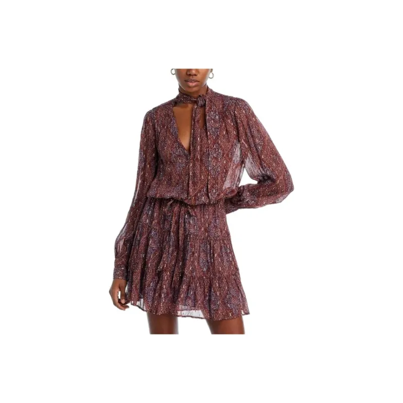 PAIGE Long Sleeved Dress Women's Coffee-0