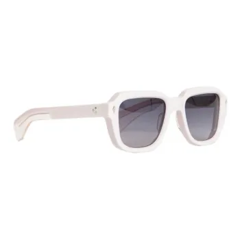 JACQUES MARIE MAGE Acetate Square Sunglasses Unisex White