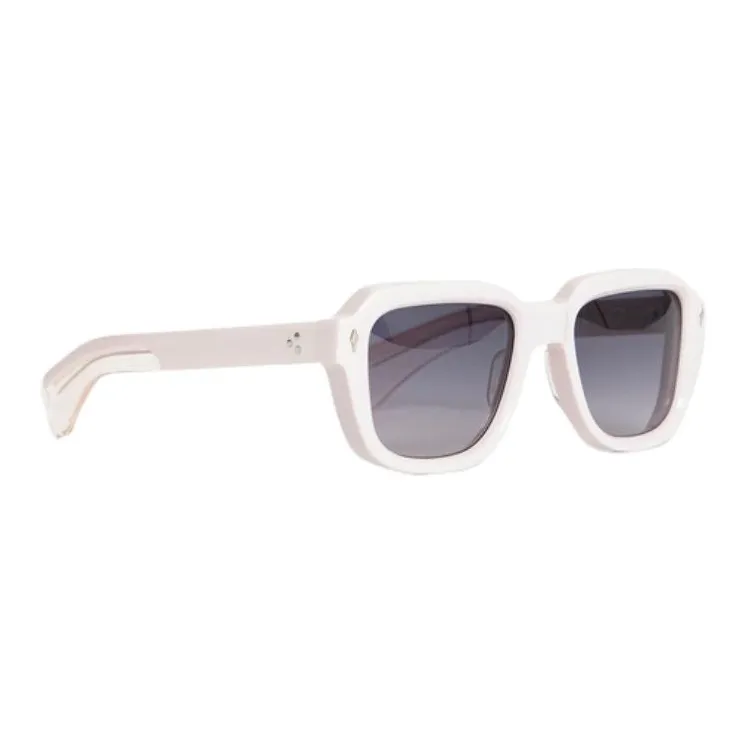 JACQUES MARIE MAGE Acetate Square Sunglasses Unisex White-0
