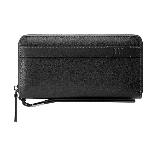 HLA Cow Leather Wallet Unisex Black-0